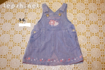 Продаю - Джинсовый сарафан для девочки на лето 3-6 месяцев.