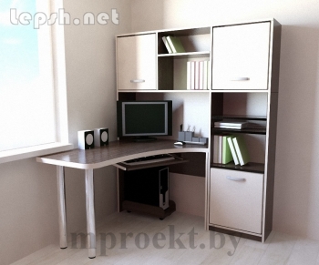 Продаю - Стол компьютерный + книжный шкаф-стеллаж РМ-03.14 (1500х1300х1850)