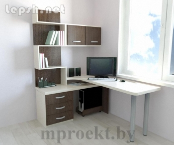 Продаю - Стол компьютерный + тумба, стеллаж, полка РМ-03.11 (1400х1300х1968)