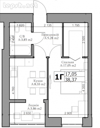 Продаю - Ірпінь, продам 1-о кімнатну 39 м.кв. з документами